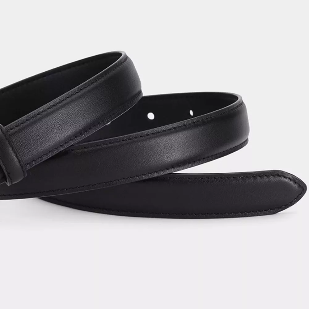 Gold Buckle Leather Belt, image 8