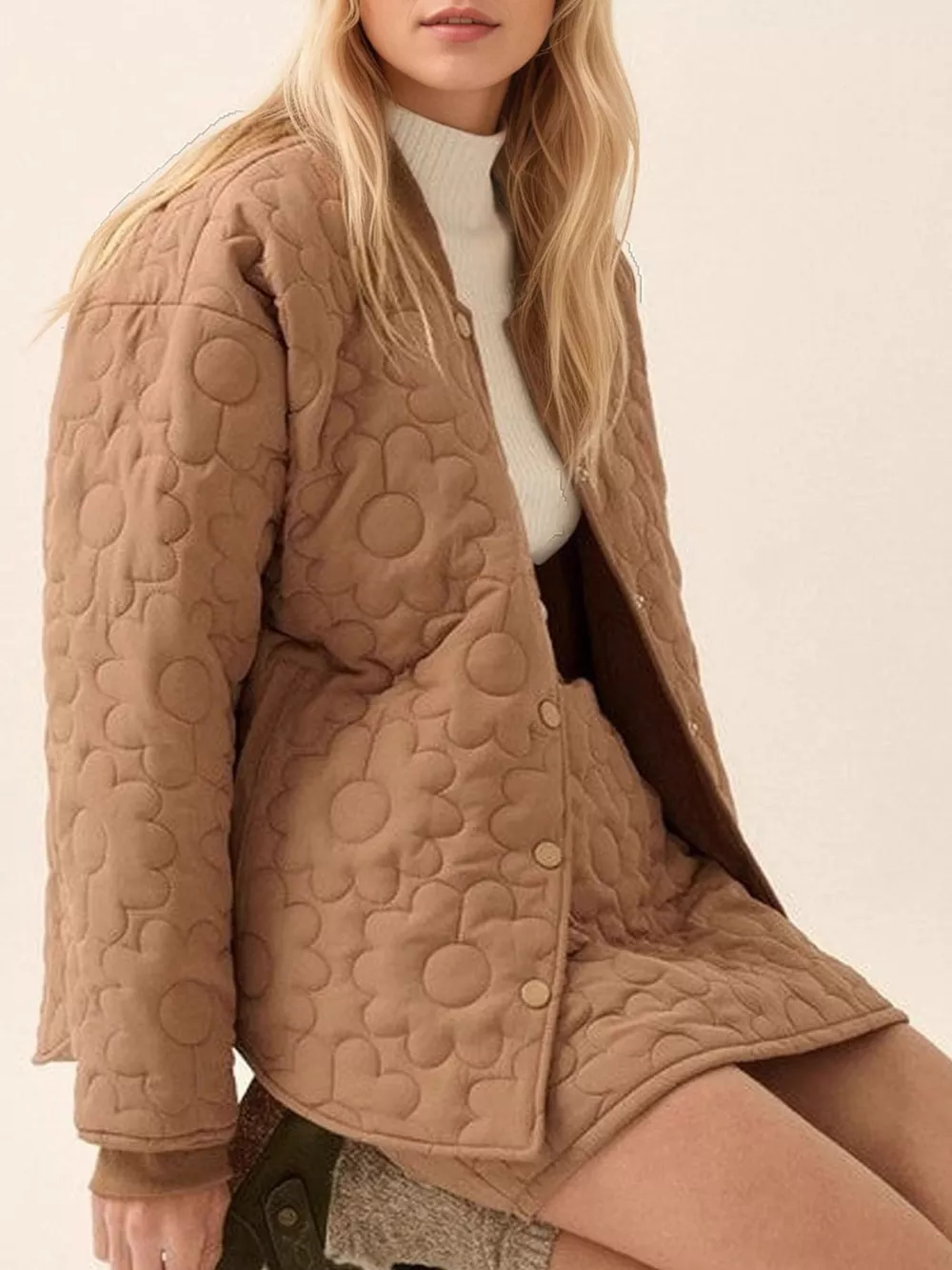 Textured Snap Down Outerwear, image 2
