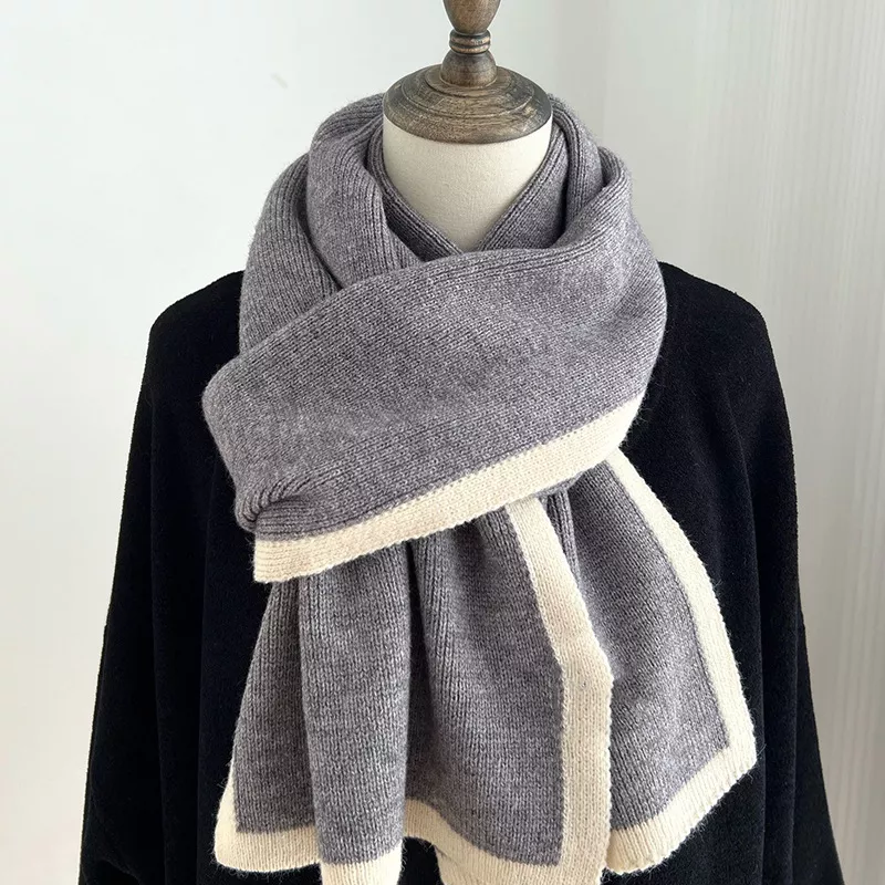 Contrast Trim Winter Scarf, image 8