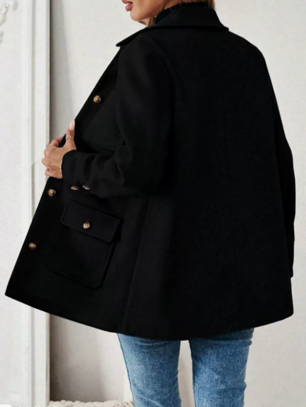 Button-Front Pocketed Long Sleeve Outerwear, image 9