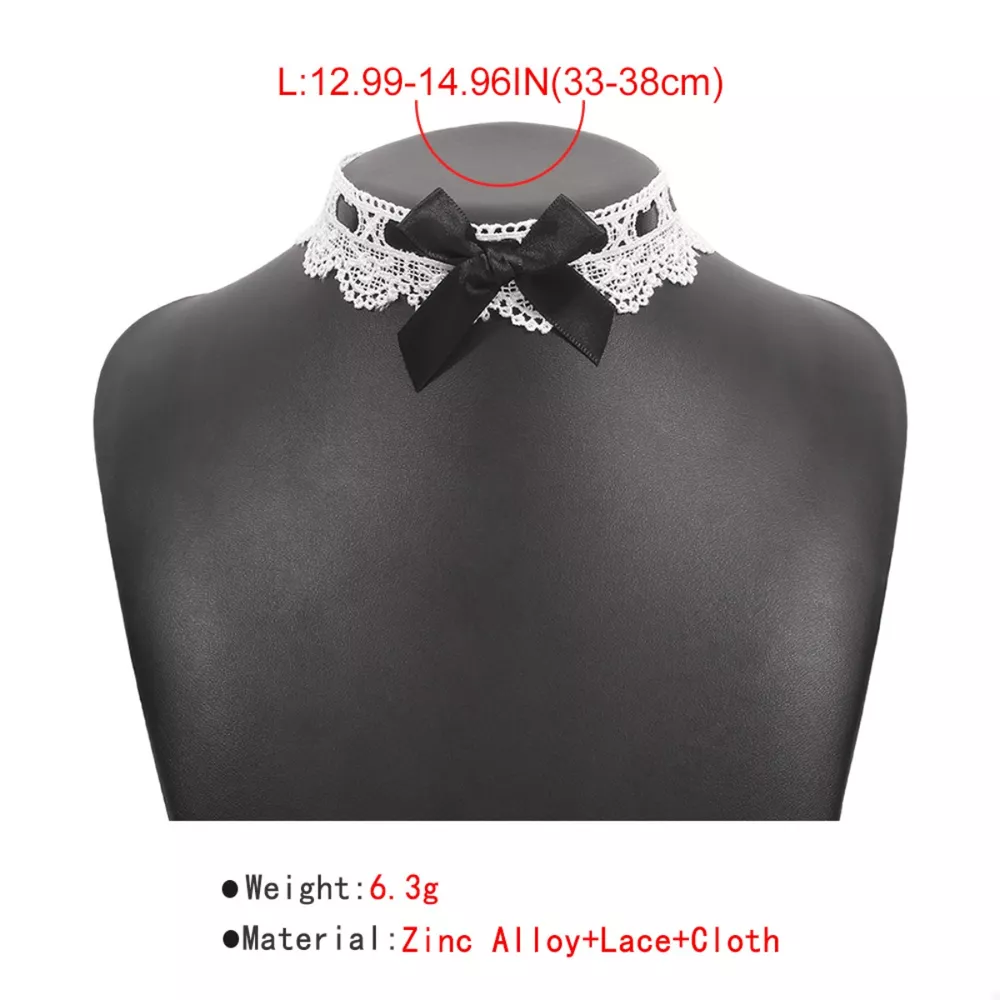 Lace Bow Choker Necklace, image 7