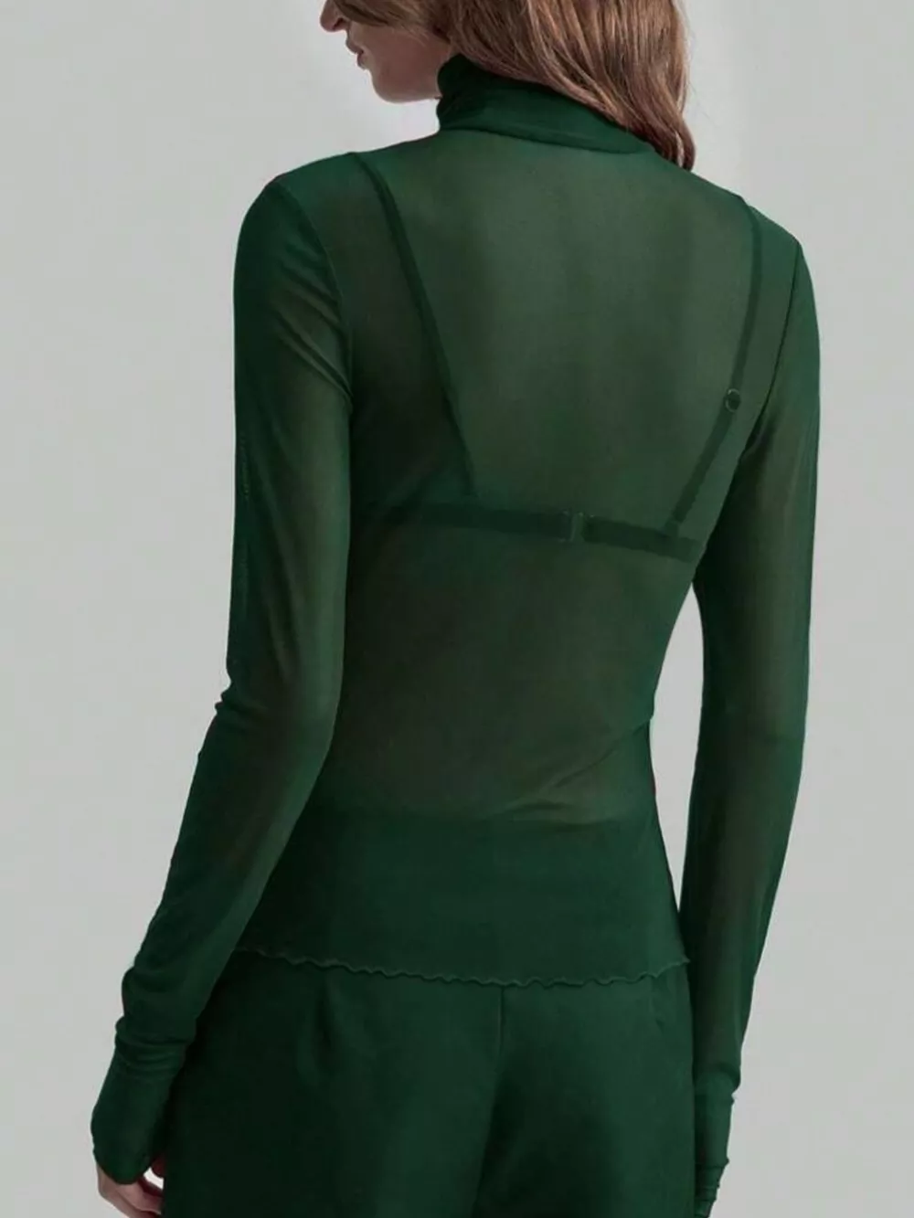 Sheer Mesh Turtleneck Top, image 14