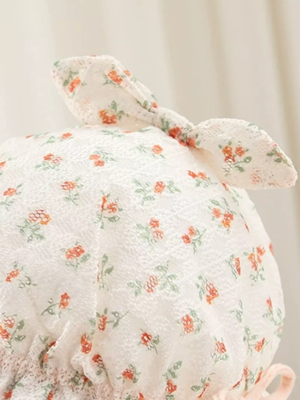 Children's Floral Print Bunny Ear Hat, image 8