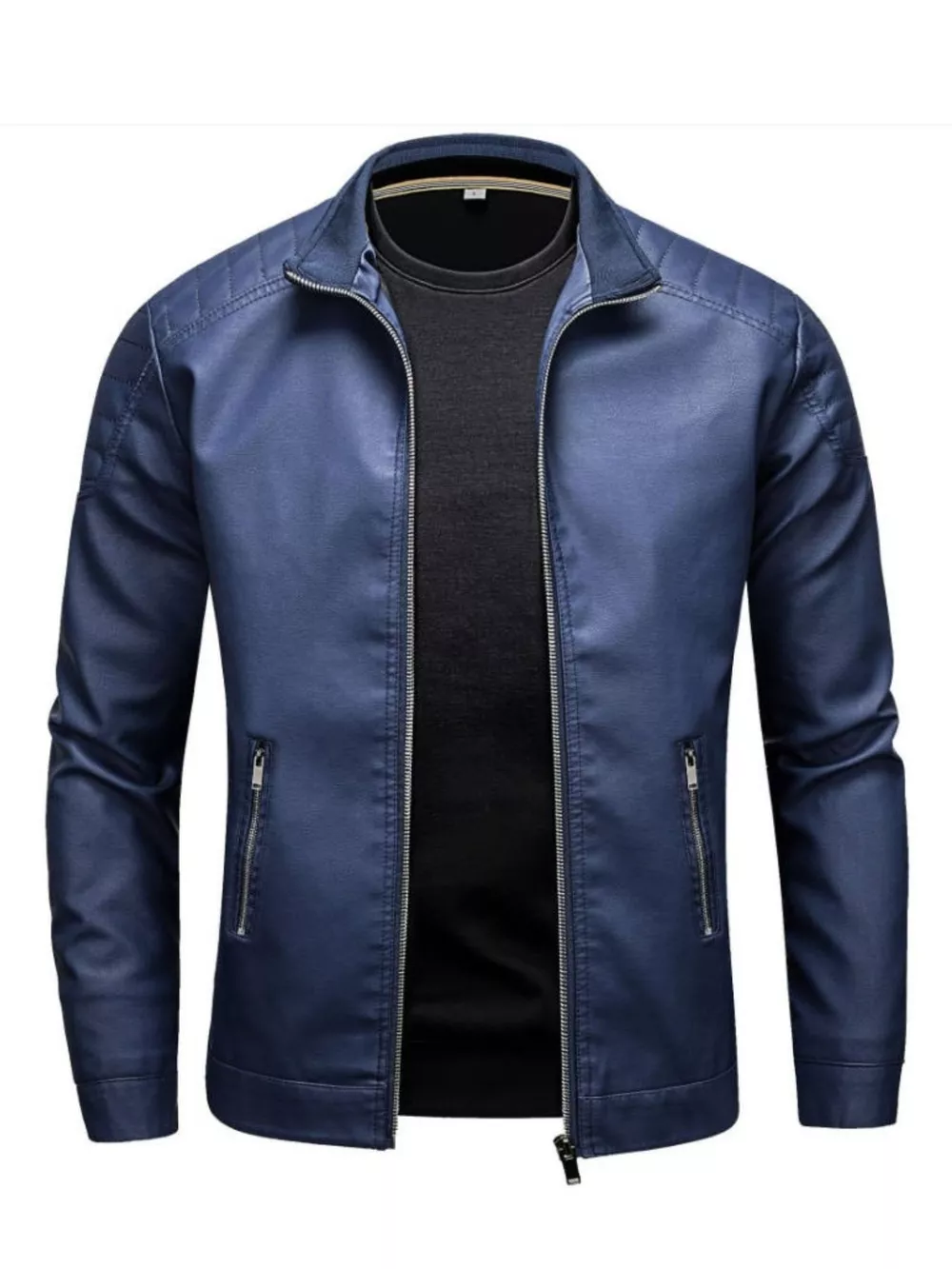 Men's Plus Size Zip Up Long Sleeve Jacket, image 2