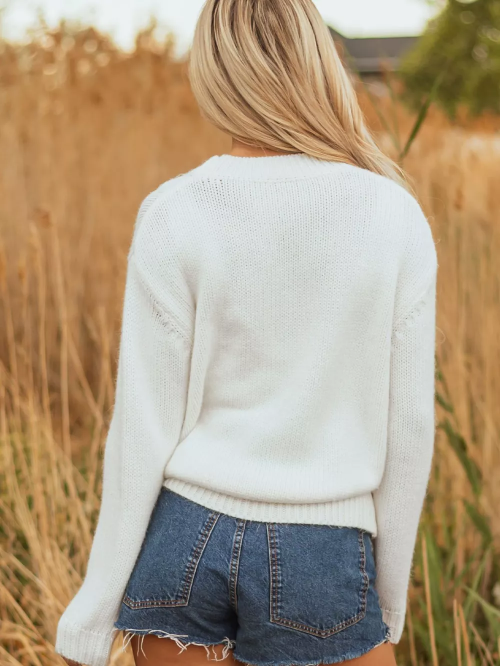 Embroidered Bow Boots Graphic Drop Shoulder Sweater, image 3