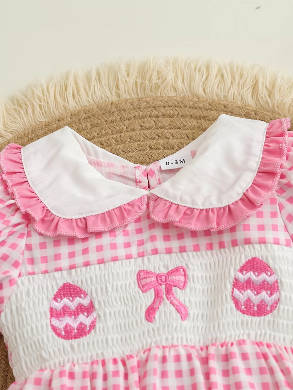 Children's Embroidered Gingham One-Piece, image 2