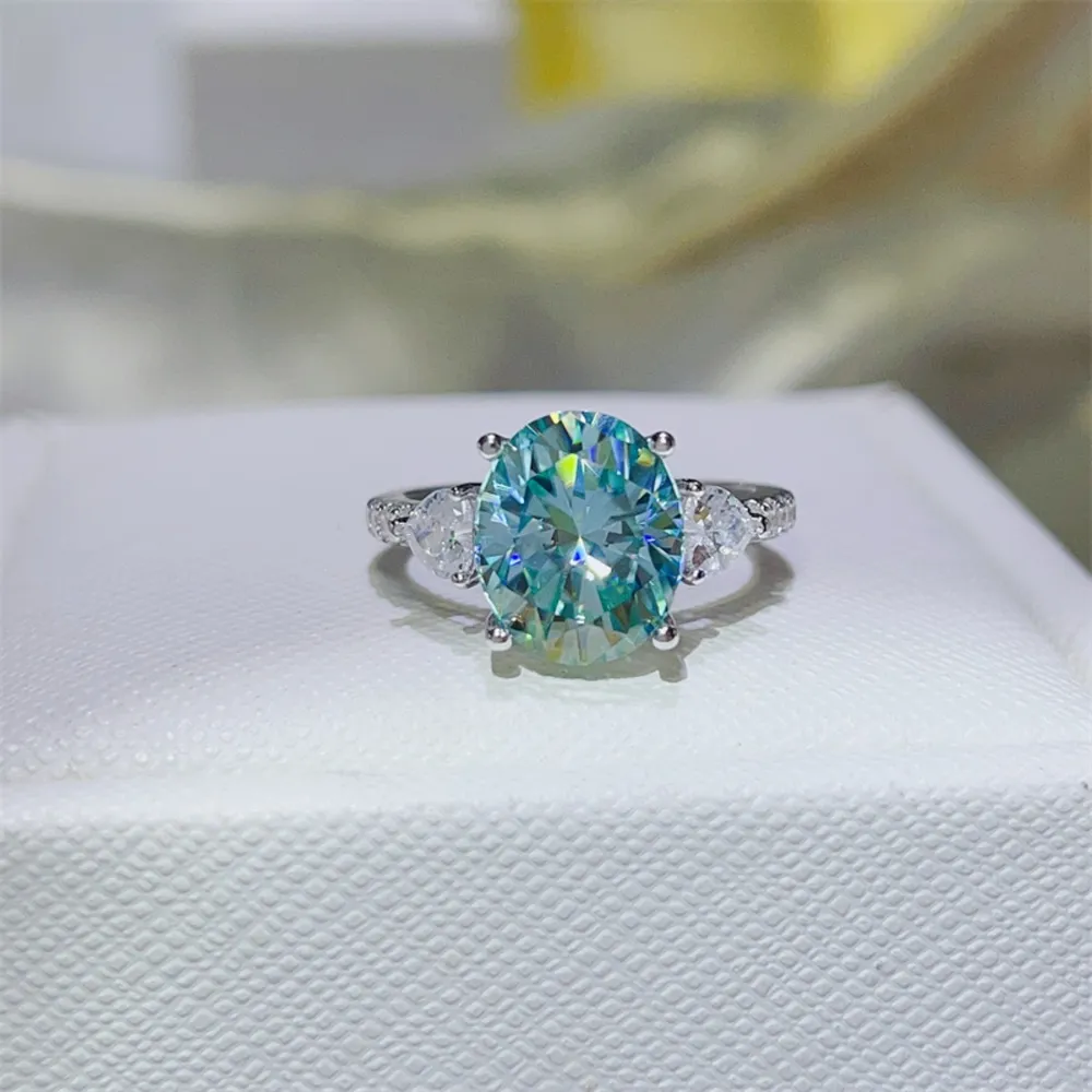 5 Carat Moissanite 925 Sterling Silver Ring, image 2