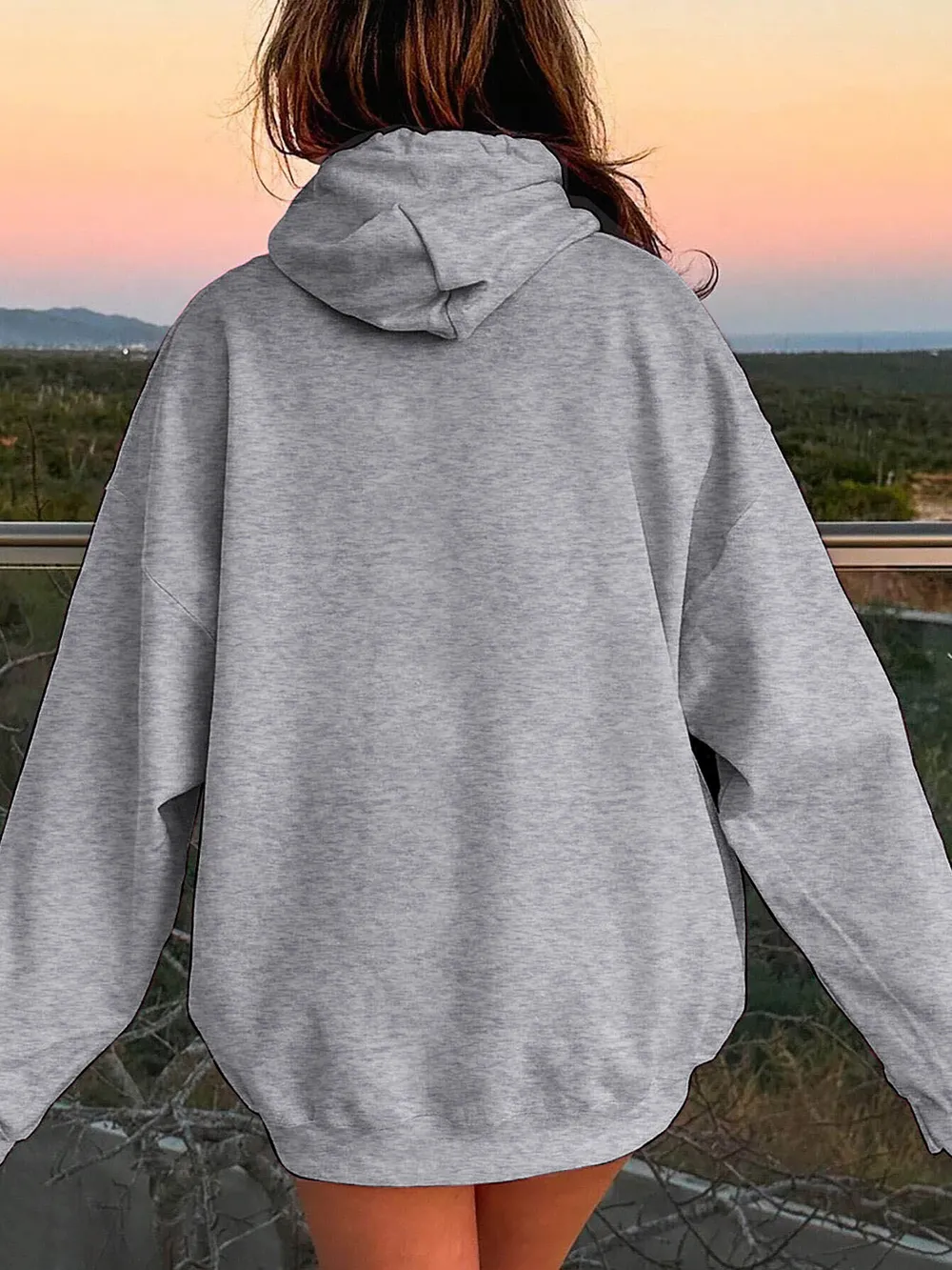 Drawstring Dropped Shoulder Hoodie, image 31