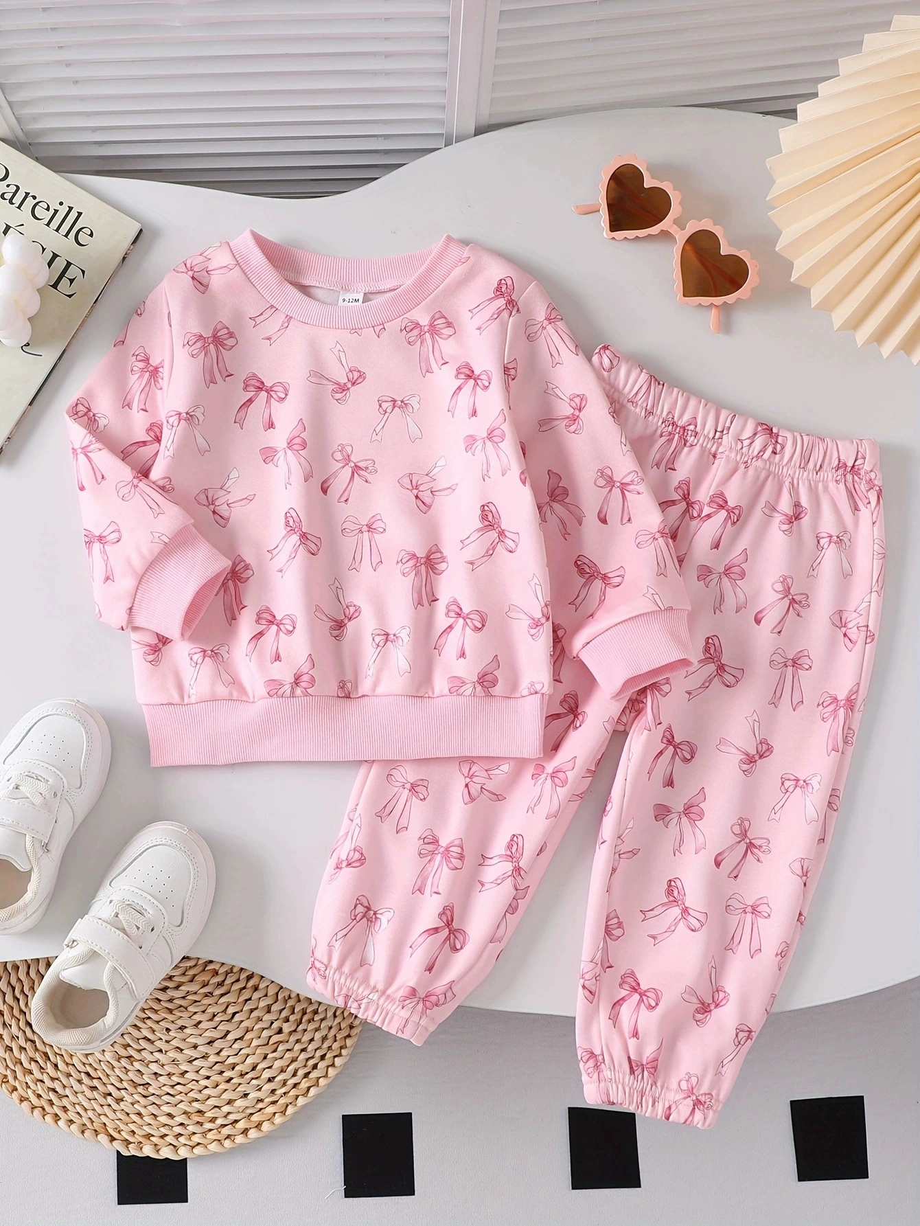 Children's Printed Round Neck Tee and Pants Set, image 5