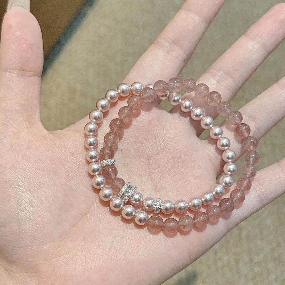 Pearl Beaded Bracelet 2 Piece Set, image 4