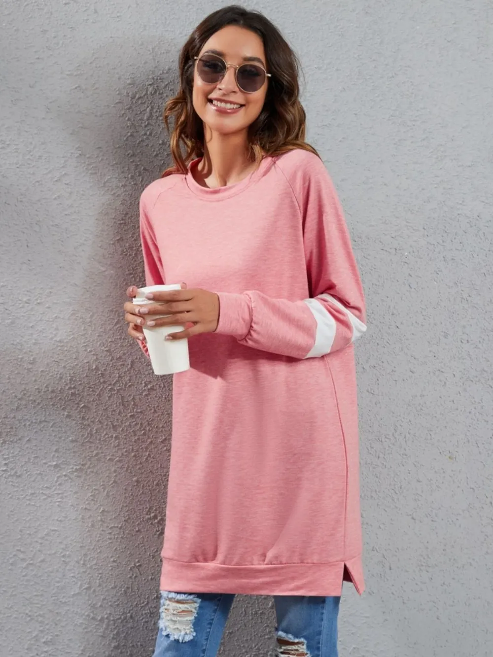 Full Size Striped Round Neck Long Sleeve T-Shirt, image 23