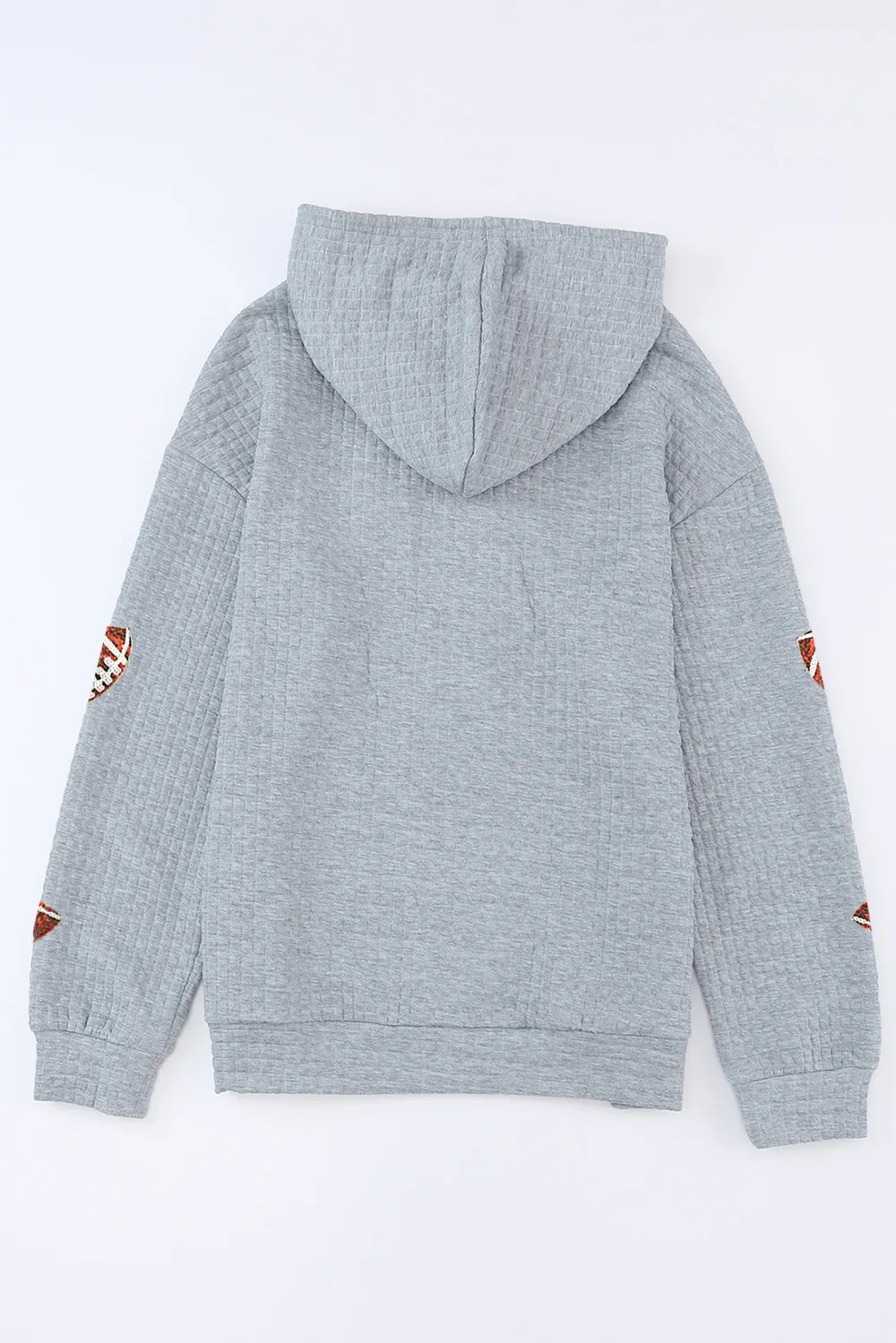 Drawstring Football Long Sleeve Hoodie, image 4