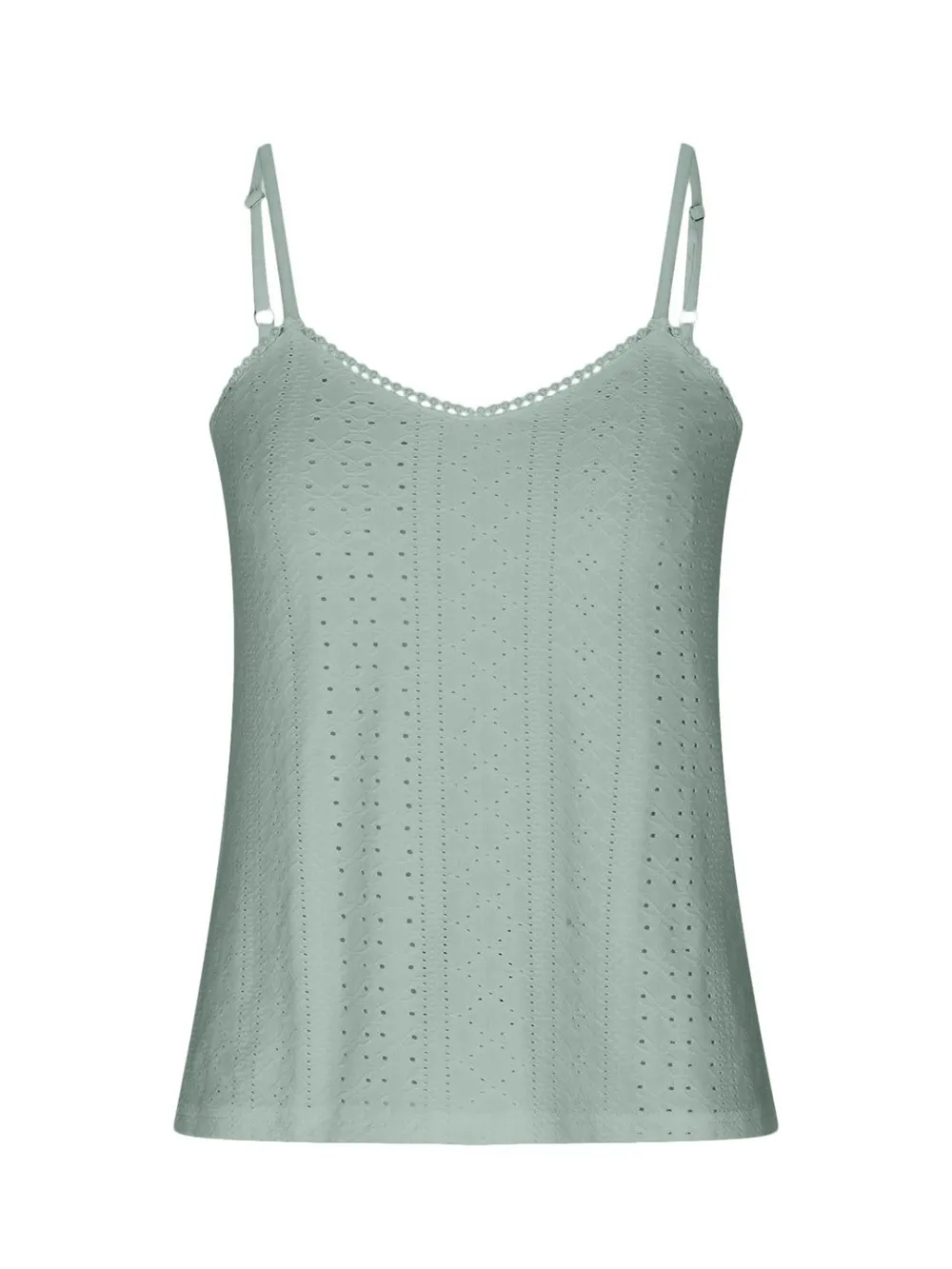 Eyelet Lace Detail V-Neck Cami, image 7