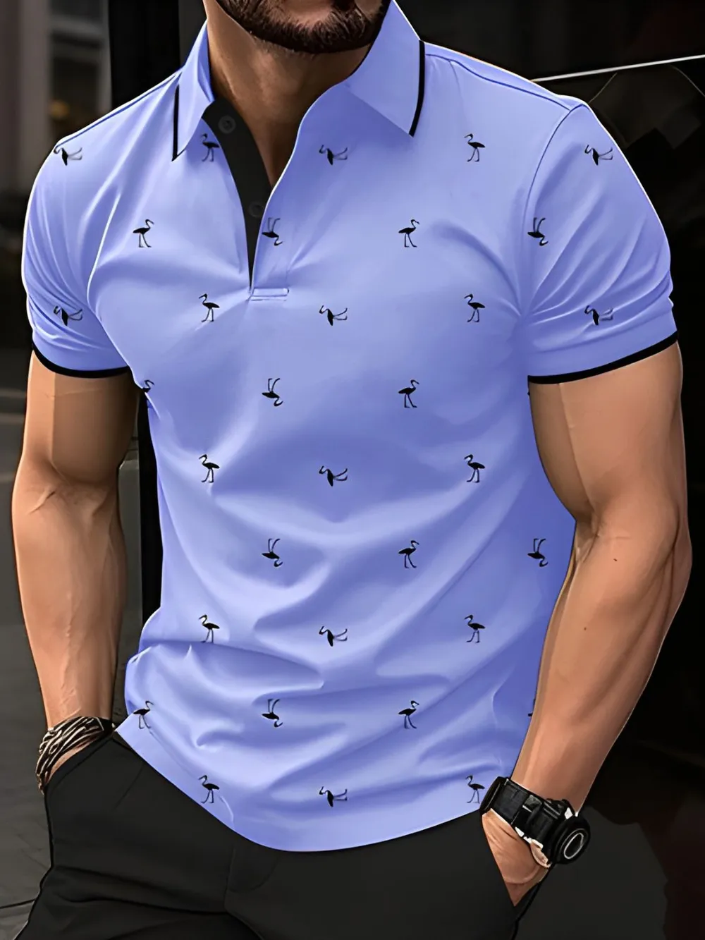 Men's Full Size Collared Neck Short Sleeve Polo Plus Size, image 9