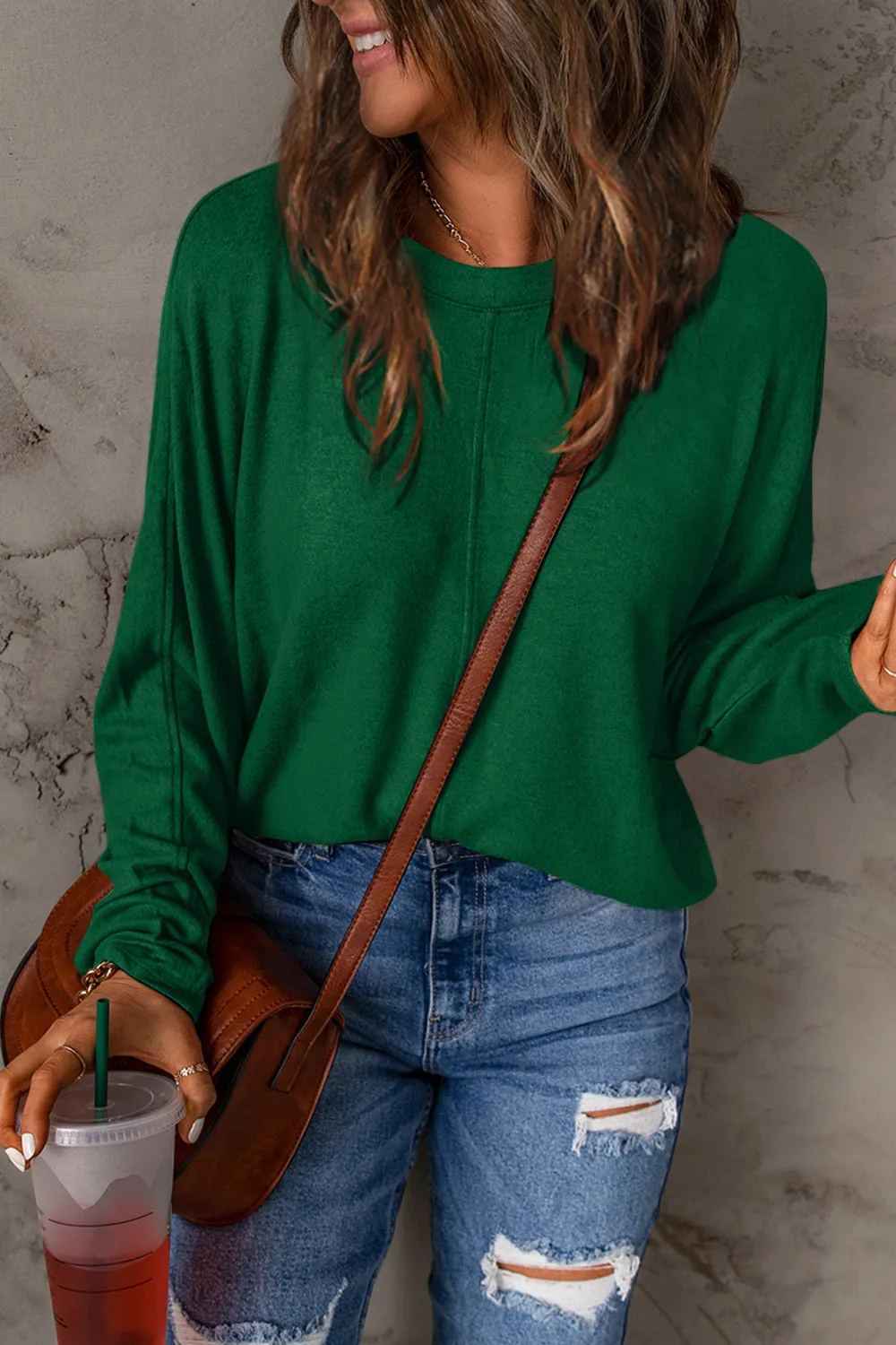 Full Size Round Neck Long Sleeve T-Shirt, image 31