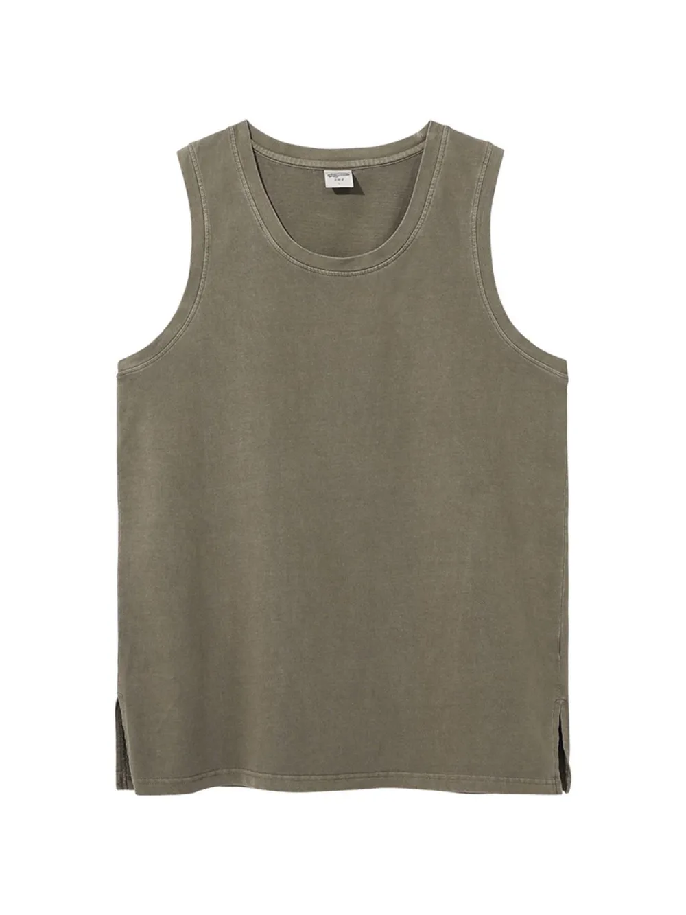 Men's Side Slit Round Neck Tank, image 6