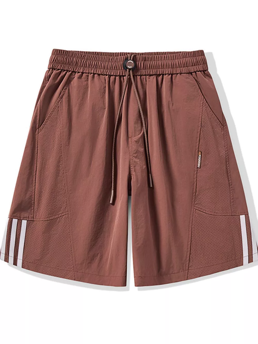 Men's Plus Size Casual Striped Shorts, image 4