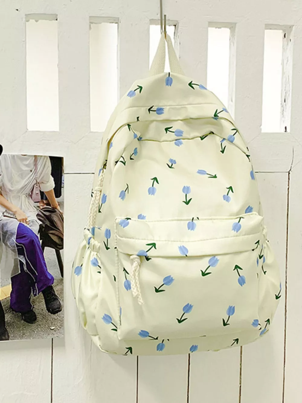 Floral Print Lightweight Backpack Bag, image 2