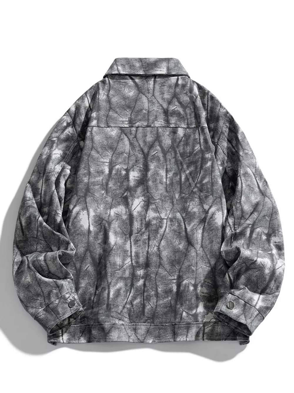 Men's Plus Size Abstract Print Long Sleeve Casual Jacket, image 3