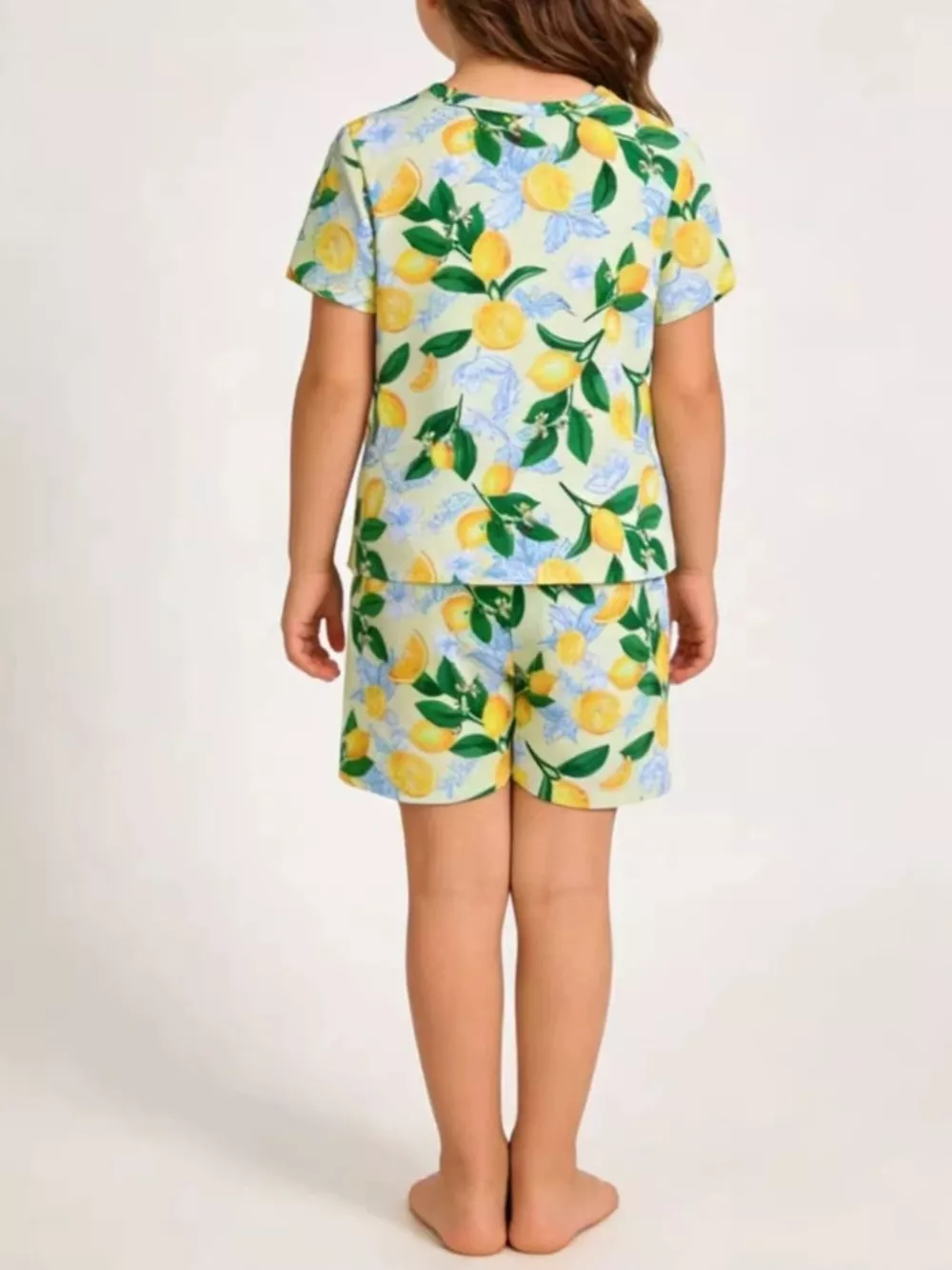Children's Lemon Print Tee and Shorts Set, image 2