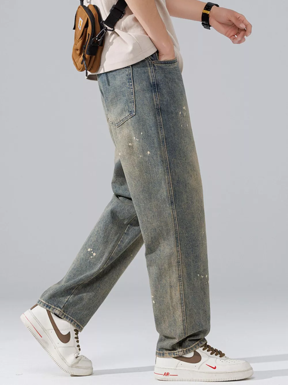Men's Wide Leg Jeans, image 4