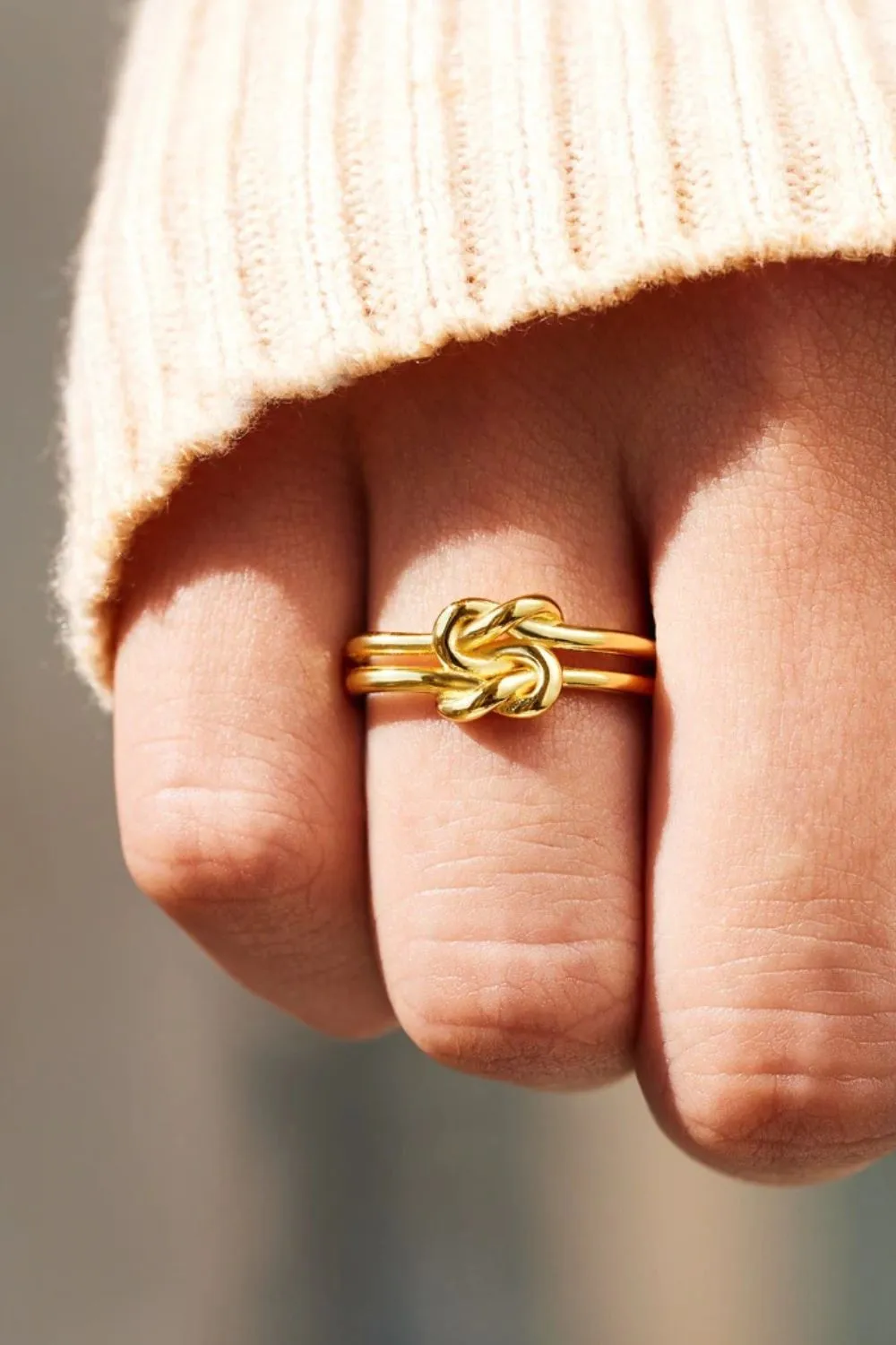 925 Sterling Silver Knotted Ring, image 5