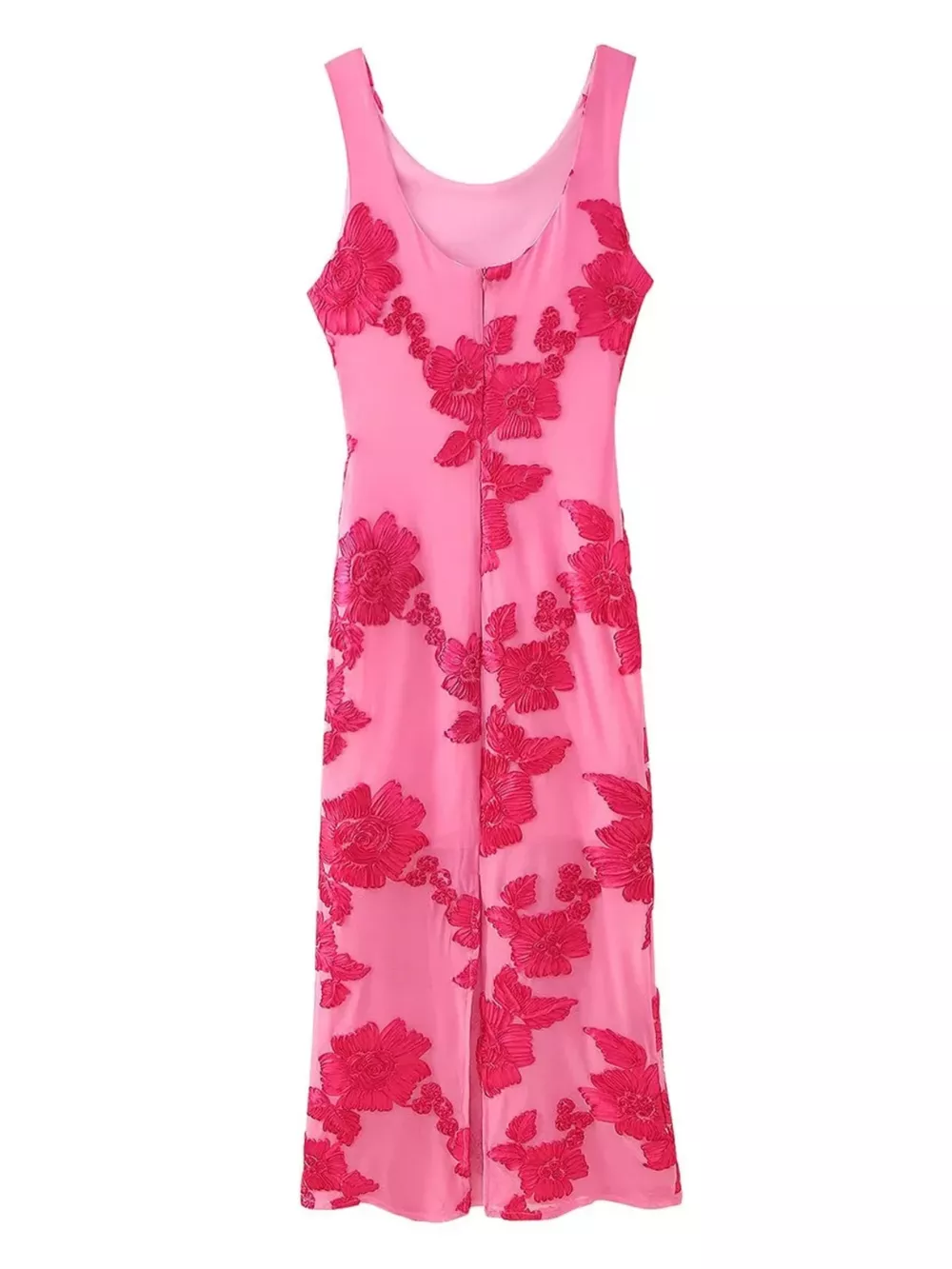 Floral Wide Strap Midi Dress, image 2