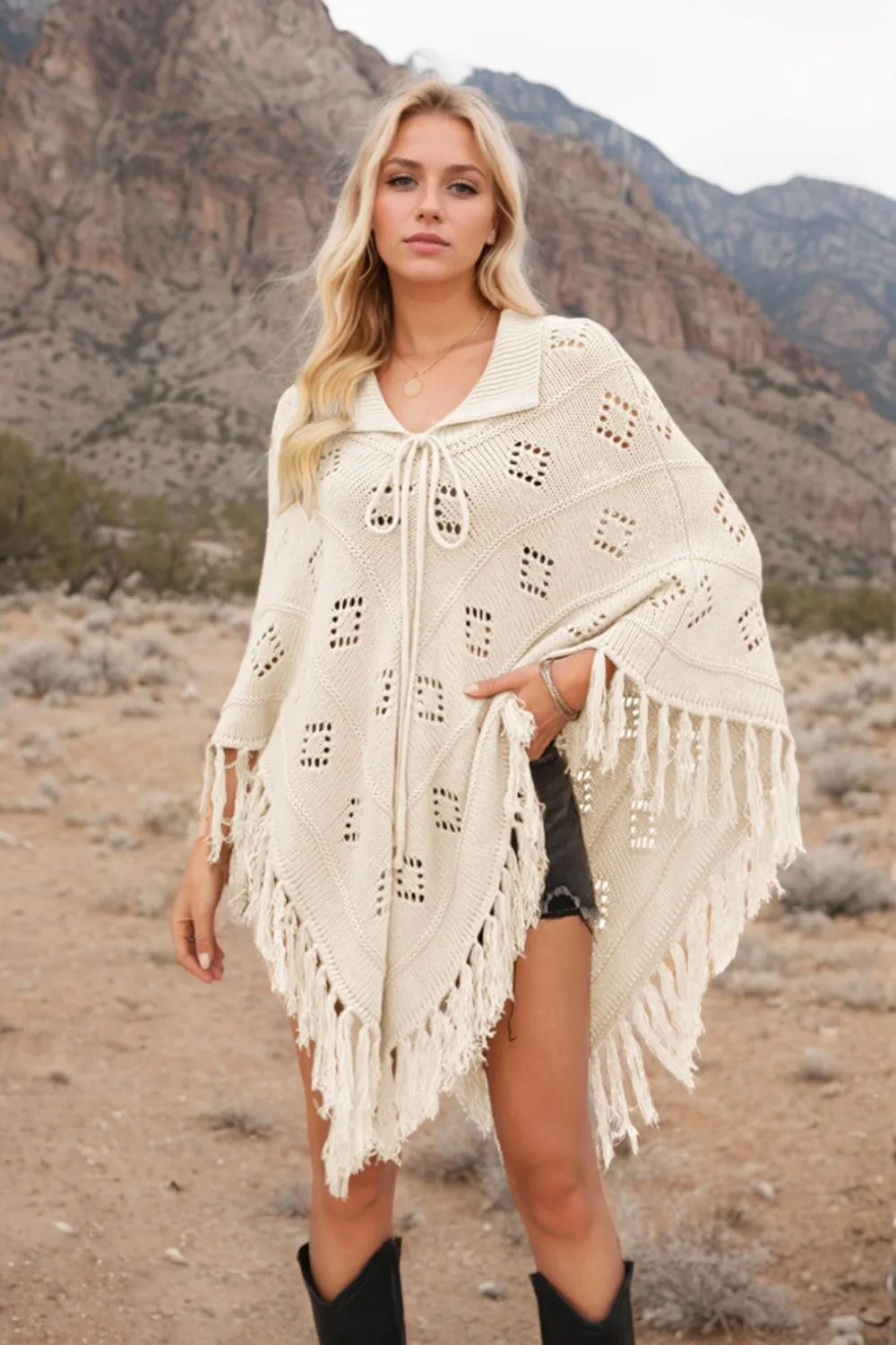 Tassel Hem Knit Cover Up, image 6