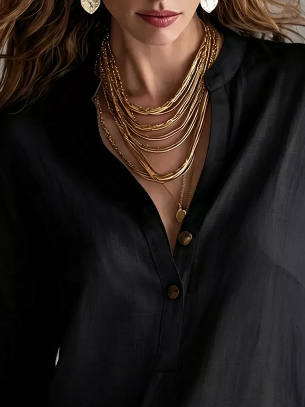Button Detail Long Sleeve Blouse, image 11