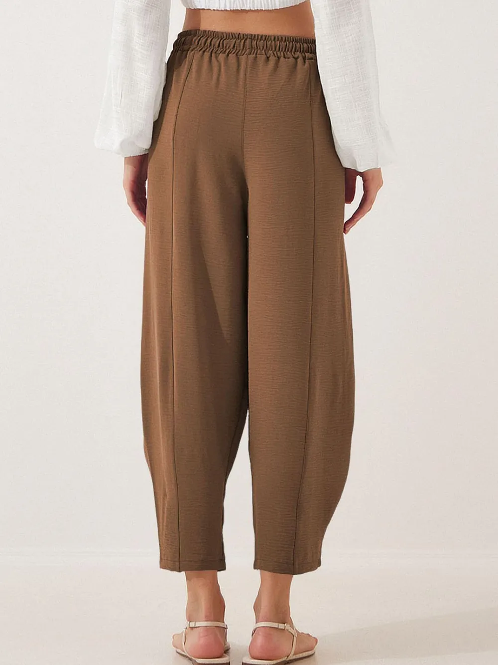 Full Size Drawstring Cropped Jogger Pants Plus Size, image 12