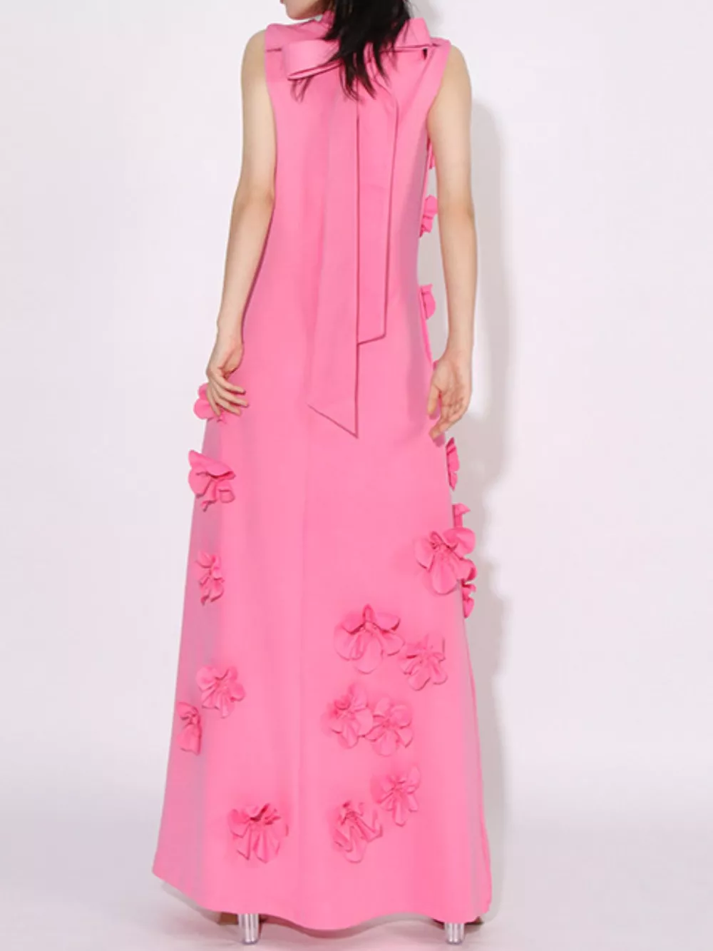 Floral Applique Sleeveless Maxi Dress, image 6