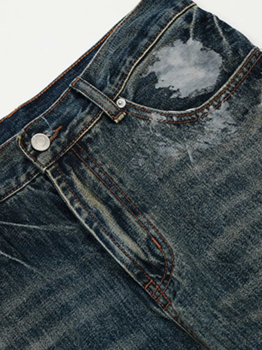 Men's Washed Loose Fit Jeans, image 7