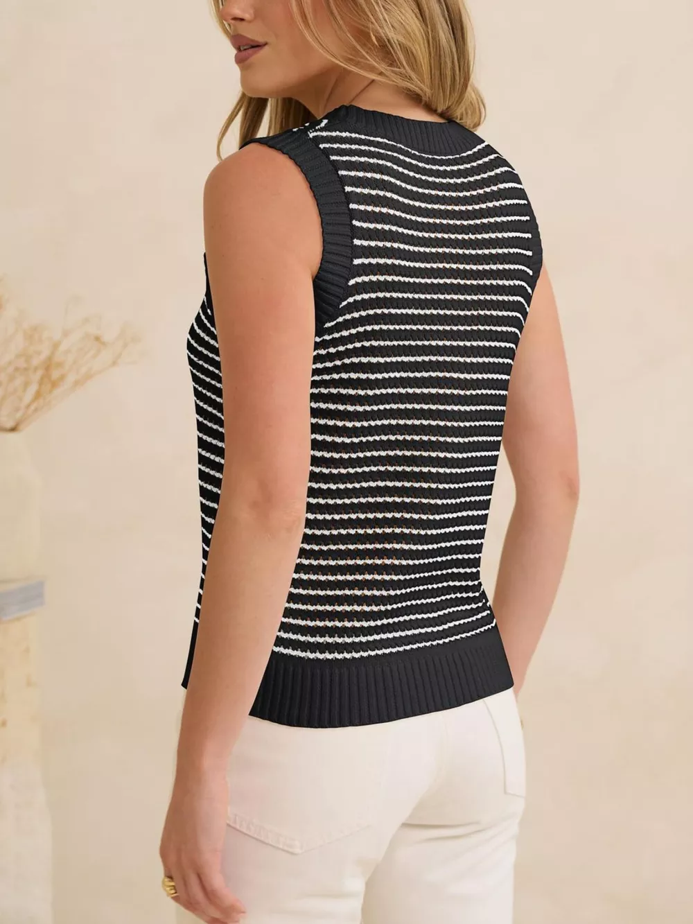 Striped Knit Sweater Vest, image 20