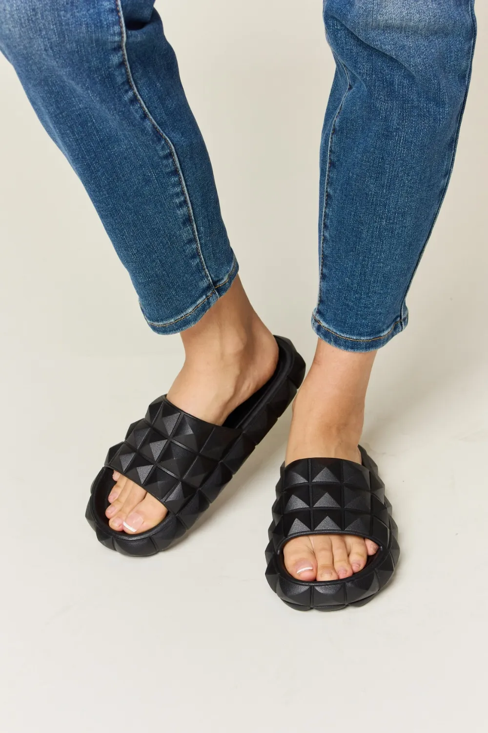 Pyramid Stud Toe Band Footbed Sandals, image 5