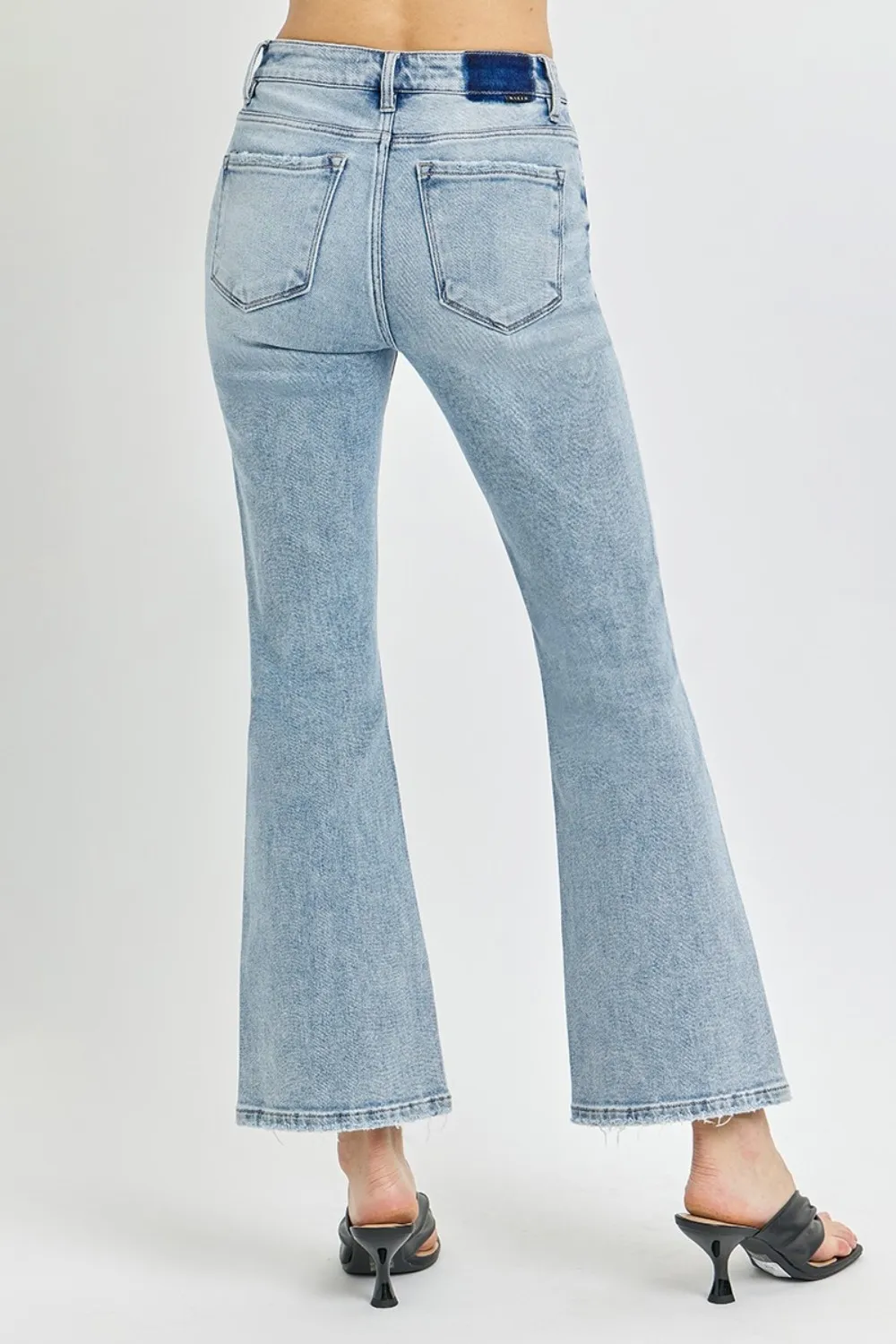 Full Size High Rise Ankle Flare Jeans, image 2