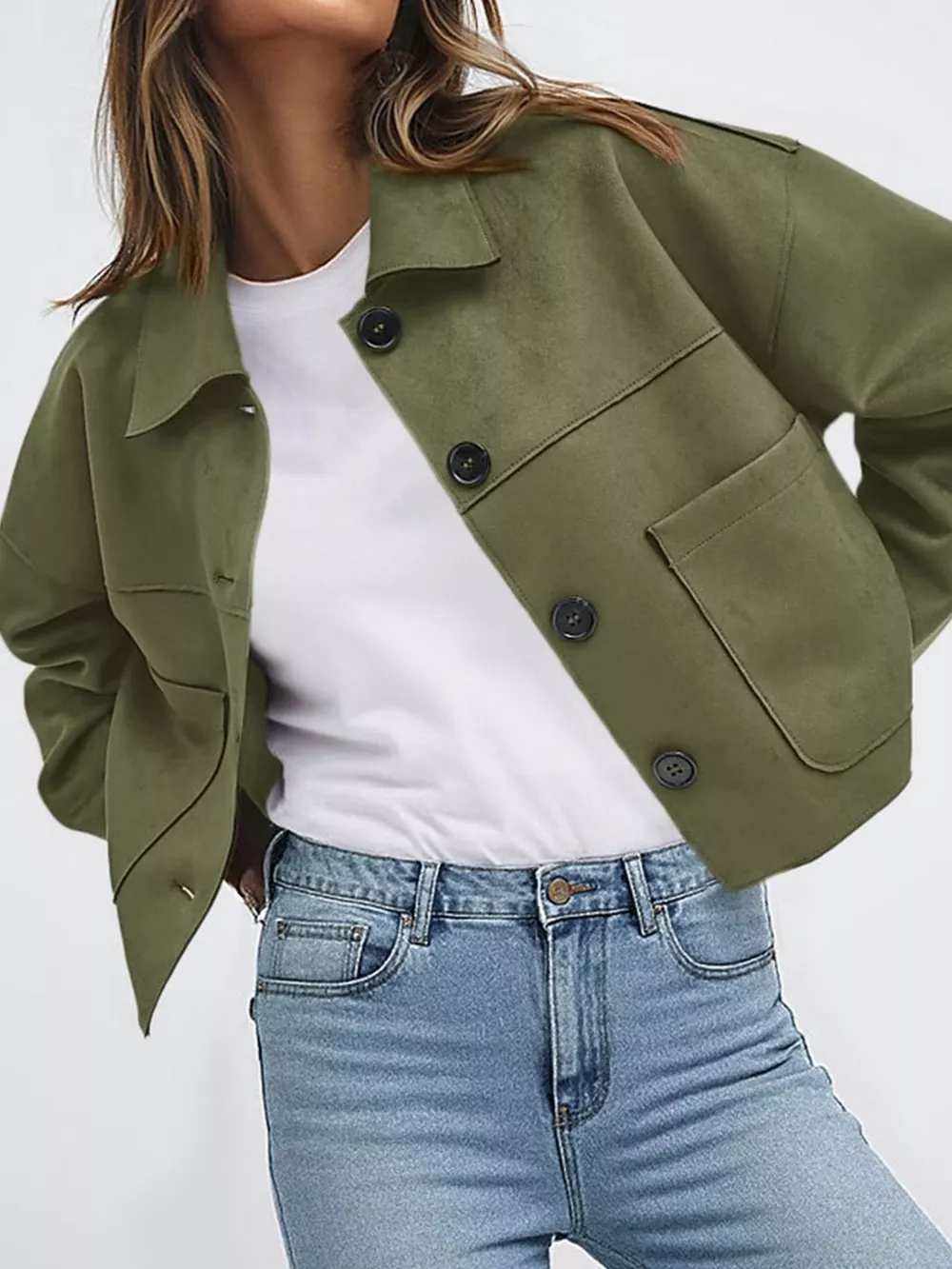 Button-Down Cropped Jacket, image 13