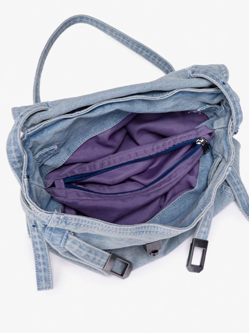 Vintage Denim Shoulder Bag, image 9