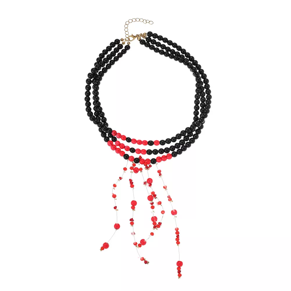 Halloween Multi-Layered Beaded Choker Necklace, image 5