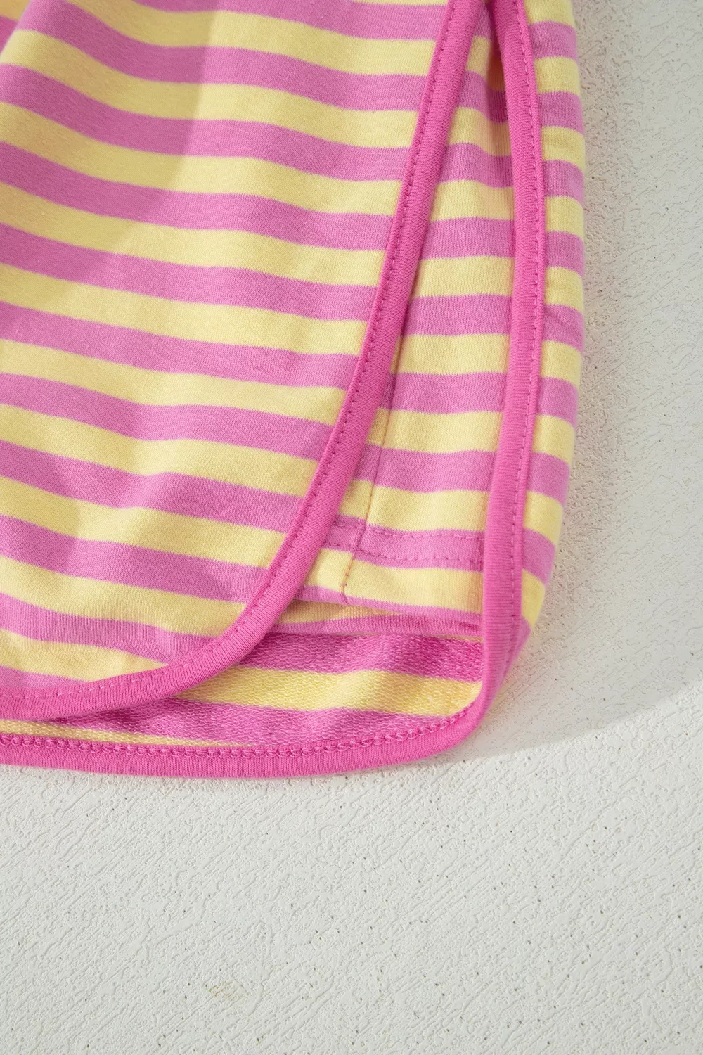 Striped Round Neck Tee and Shorts Casual Set, image 8