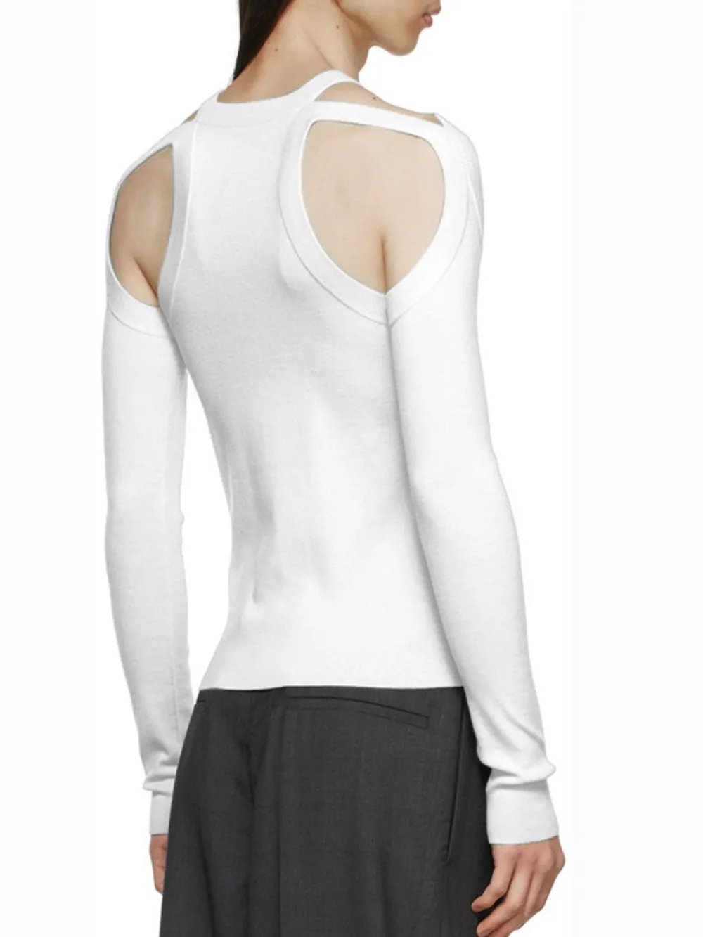 Men's Full Size Cutout Round Neck Long Sleeve Top Plus Size, image 3