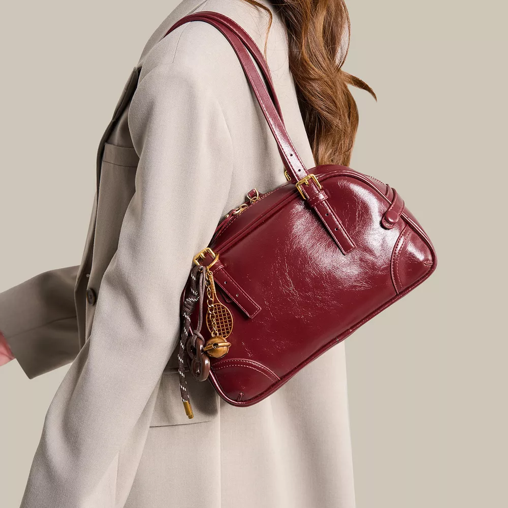Vintage Style Leather Shoulder Bag, image 2
