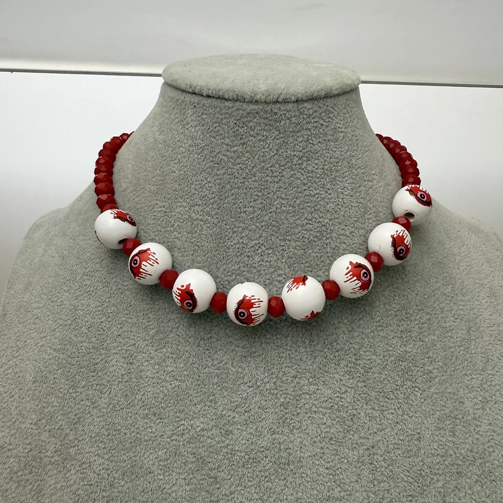 Halloween Eyeball Beaded Necklace, image 6