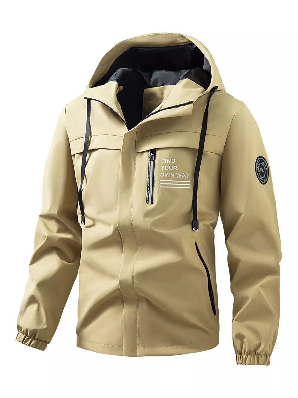 Men's Plus Size Hooded Outdoor Windproof Jacket, image 4