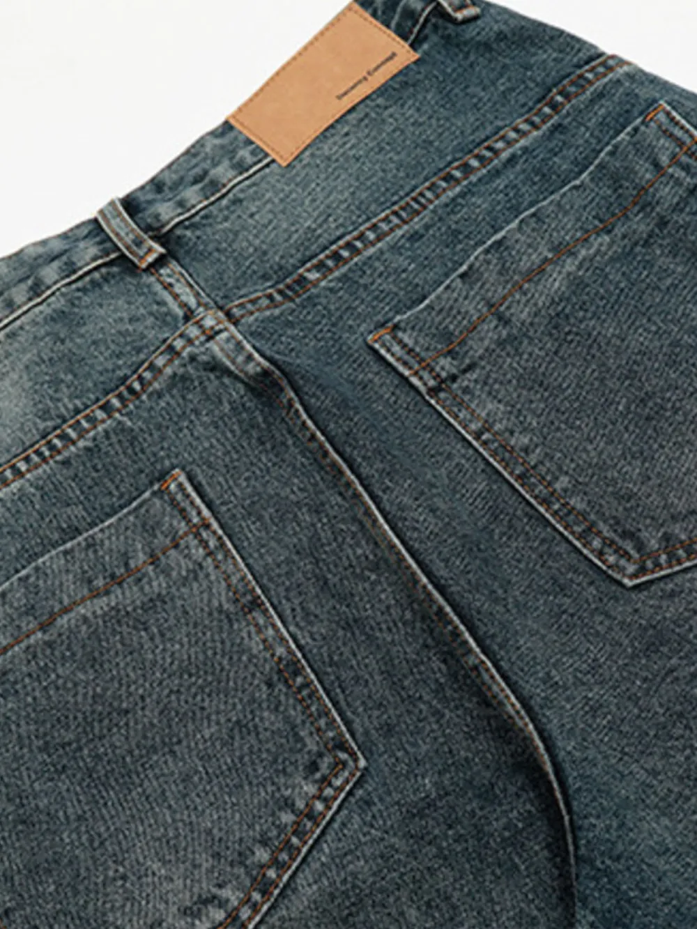 Men's Washed Wide Leg Baggy Jeans, image 5