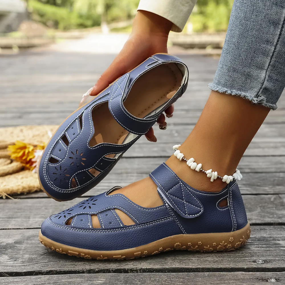 Cutout Velcro Straps Sandals, image 8