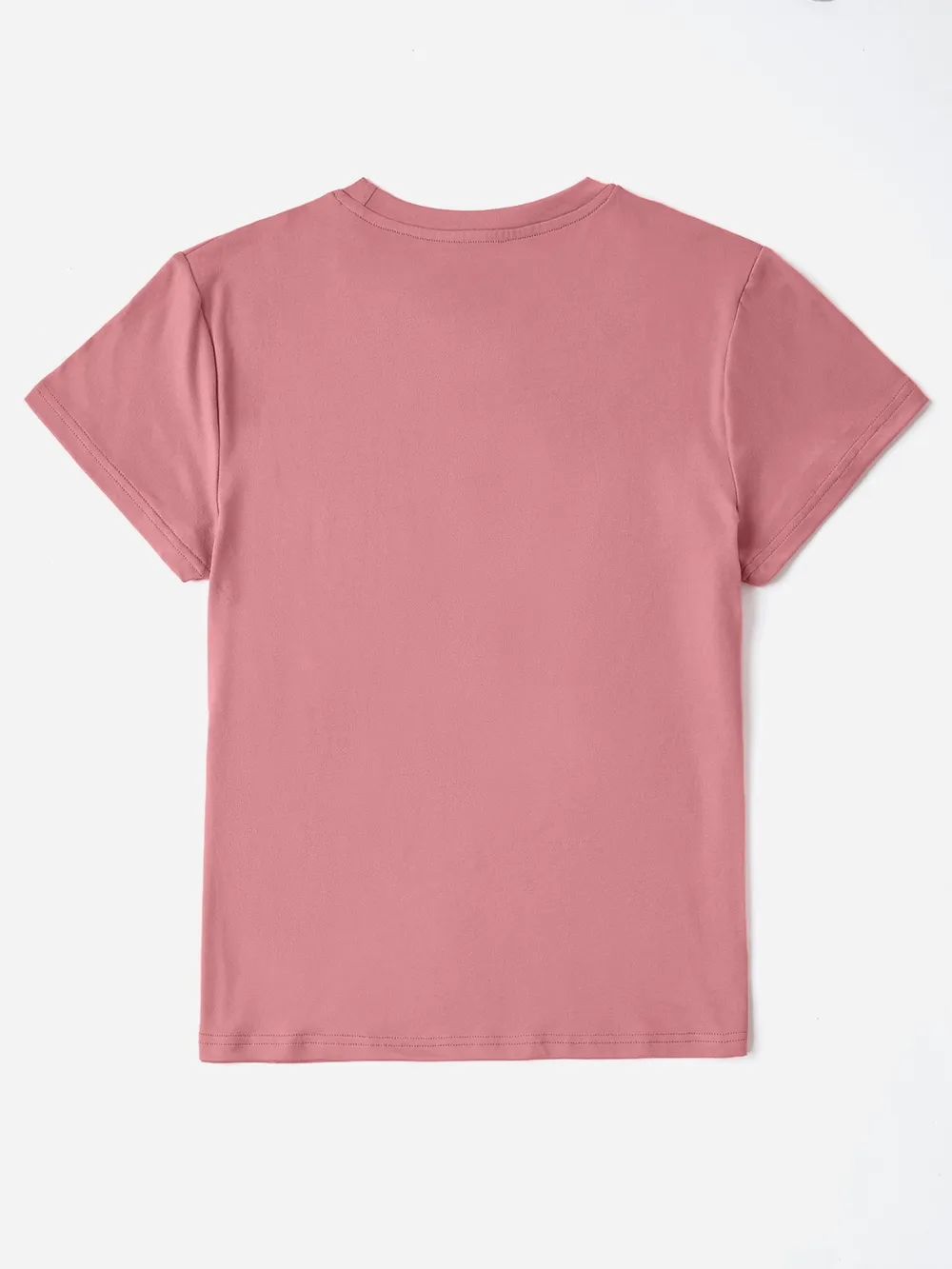 Letter Graphic Round Neck Short Sleeve T-Shirt, image 9