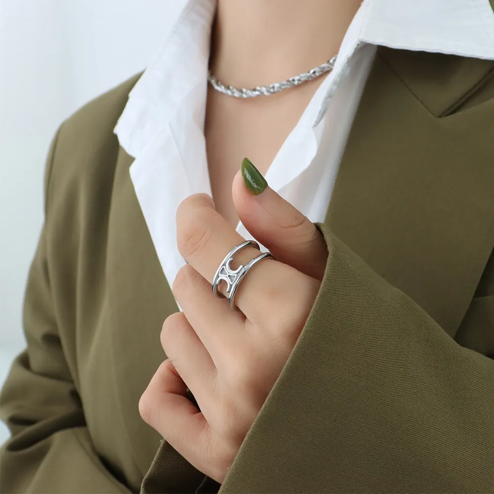 Titanium Steel Double-Layered Ring, image 6