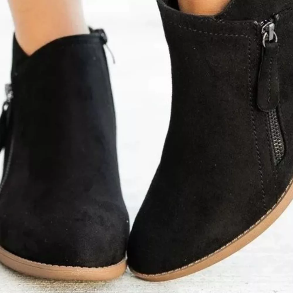 Round Toe Block Heels Boots, image 6