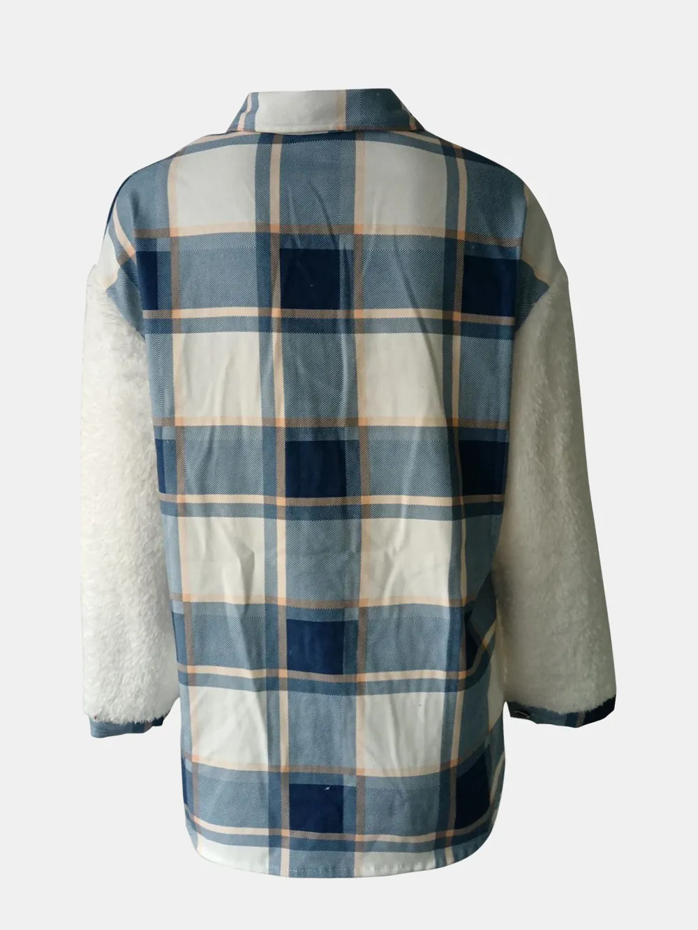Fuzzy Button Up Long Sleeve Jacket, image 5