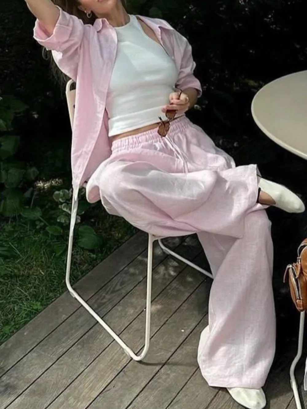 Button Up Long Sleeve Shirt and Pants Set, image 4